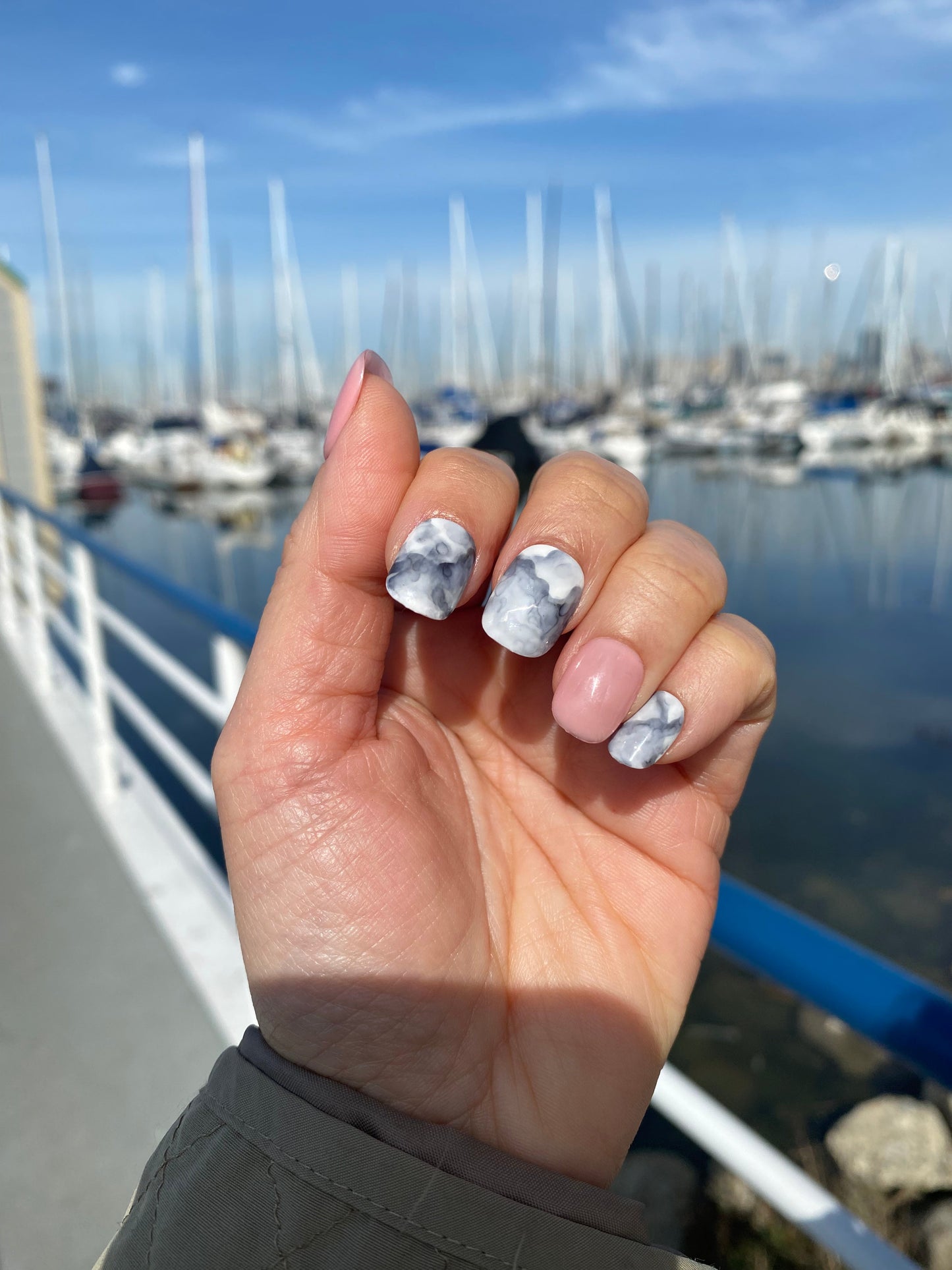Grey and White Marble