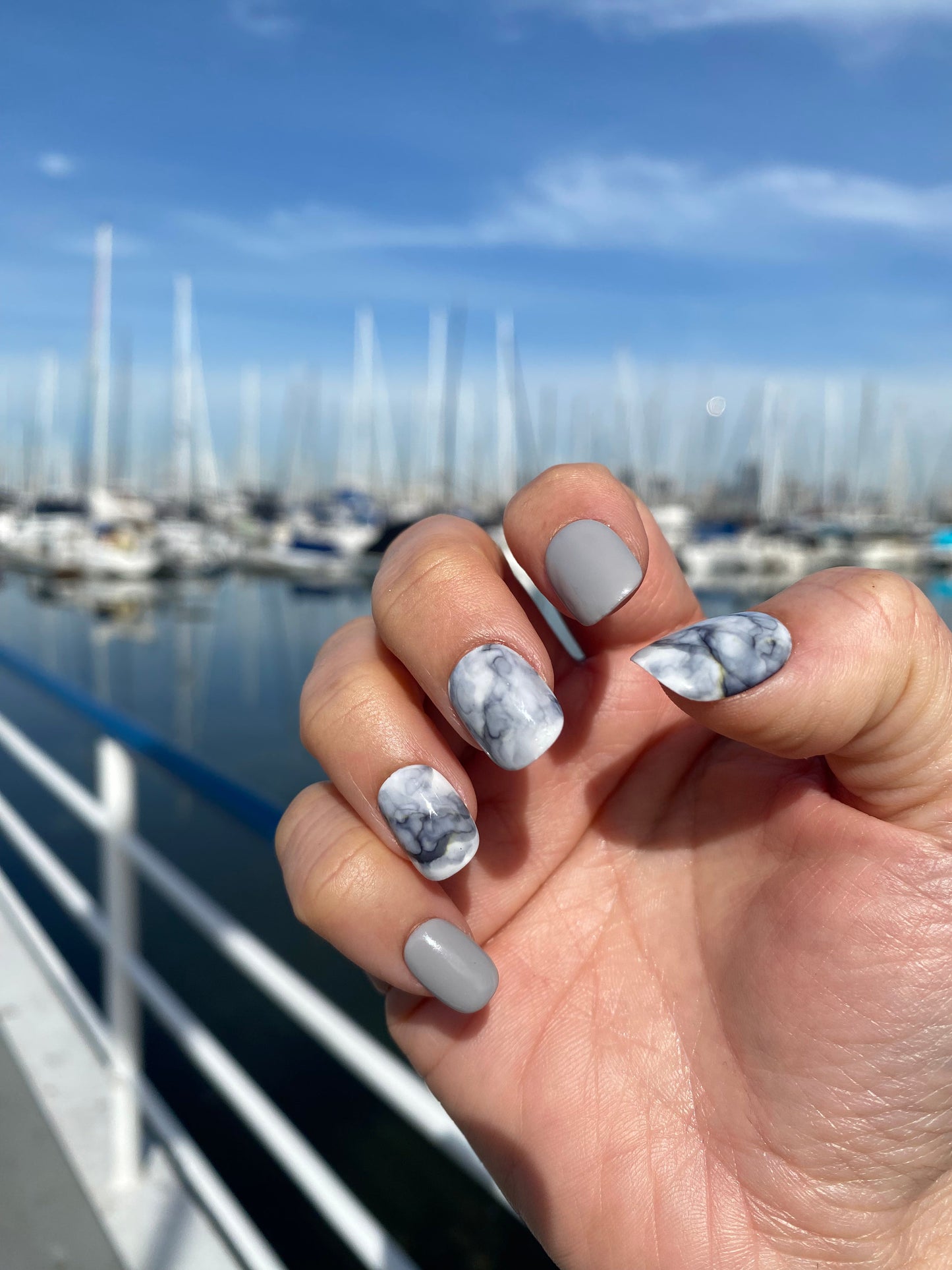 Grey and White Marble